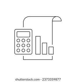 financial analyst icon design. financial statistics accounting icon. isolated on white background. vector illustration