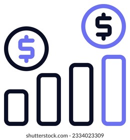 El icono de Financial Analytics se puede utilizar para uiux, web, app, infografía, etc