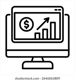 Financial analytics icon  Illustration vector concept
