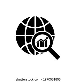 Financial Analytics icon, logo isolated on white background
