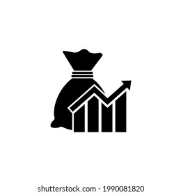 Financial Analytics icon, logo isolated on white background