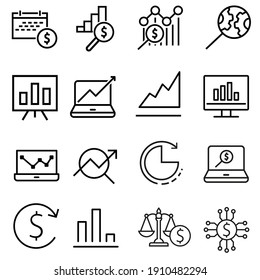 Financial Analytics icon vector. economy illustration sign. analytics symbol.