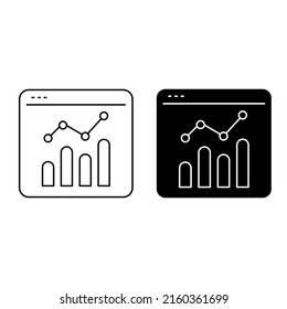 Financial analytics icon vector. economy illustration sign. analytics symbol. statistic logo.