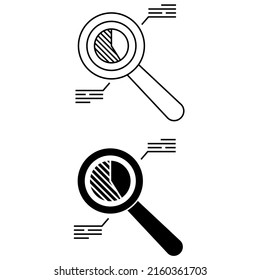 Finanzanalytik-Icon-Vektorgrafik. Wirtschaftsillustrationszeichen. Analytiksymbol. Statistisches Logo.