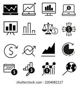 Financial Analytics icon vector. economy illustration sign. analytics symbol.