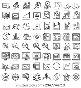 Vector de icono de Financial Analytics. signo de ilustración de economía. símbolo analítico.