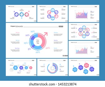 Financial analytics process, area, pie and percentage charts. Business and planning concept. Infographic design set can be used for workflow layout, diagram, annual report, presentation, web design.