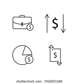 Financial Analytics set icon, isolated Financial Analytics set sign icon, vector illustration