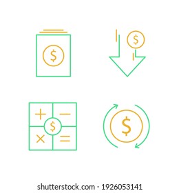 Financial Analytics set icon, isolated Financial Analytics set sign icon, vector illustration
