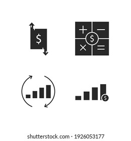 Financial Analytics set icon, isolated Financial Analytics set sign icon, vector illustration