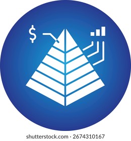 Ilustración de icono de Vector único de Financial Analytics