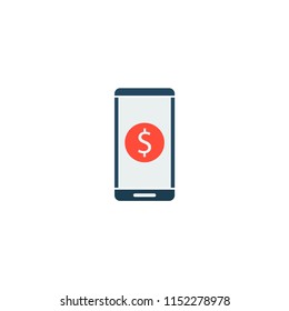 Financial app icon flat element. Vector illustration of financial app icon flat isolated on clean background for your web mobile app logo design.
