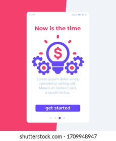 Finanzapplikation, mobile i-Design, Vektorillustration
