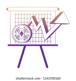 financial arrow and board