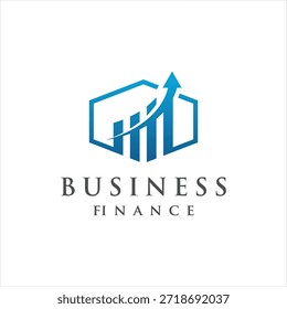 Plantilla de Vector de elemento de diseño de logotipo de gráfico de flecha financiera