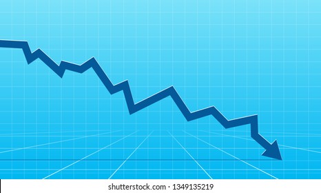 Financial Arrow going down