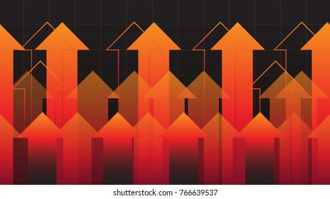 Financial Arrow Graph