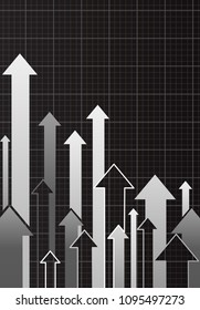 Financial Arrow Graph with copy space
