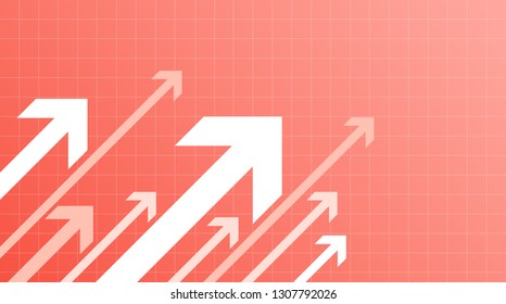 Financial Arrow Graph with copy space