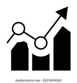 Financial Arrow Graph Icons for Analytics