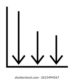 Financial Arrow Graph Icons for Analytics, Basic Business Analytics Graph Icon