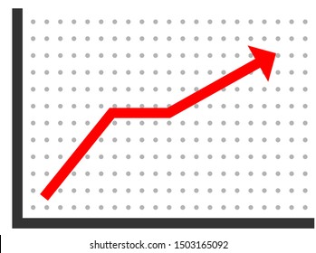 Financial arrow graph. Modern flat infographic set with black graph for web marketing design . Infochart, diagram, design. Statistics vector icon, infographic chart symbol.