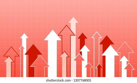 Financial Arrow Graphs Going Up