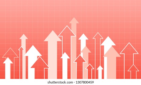 Financial Arrow Graphs Going Up