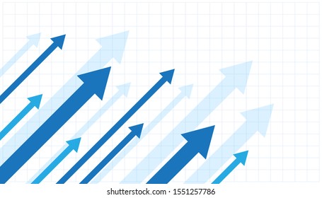 Financial Arrow Graphs on a white background. vector illustration