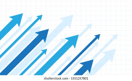 Financial Arrow Graphs on a white background. vector illustration