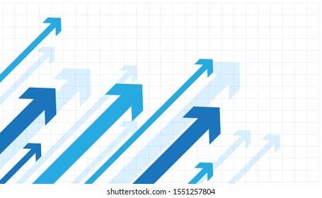 Financial Arrow Graphs on a white background. vector illustration