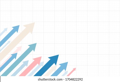 Financial Arrow Graphs on a white background