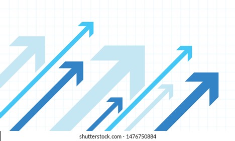 Financial Arrow Graphs success on a white background