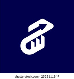The Financial and Arrow Symbol Logo features a bold arrow integrated with a sleek financial chart, representing growth and upward movement.