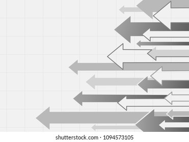 Financial arrows graph with copy space