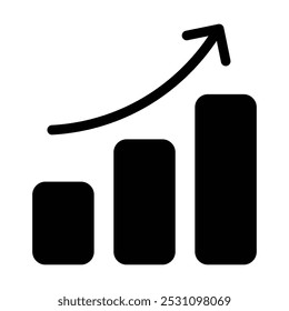 Finanzielle Pfeile nach oben Symbol, Vektor auf weißem Hintergrund