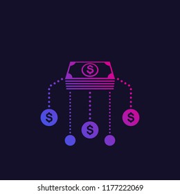 Financial assets diversification, interest return, income and investments