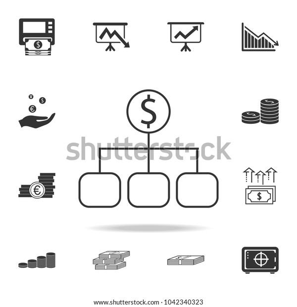 Financial\
assets diversification, interest return, income, investments icon.\
Detailed set of finance, banking and profit element icons. Premium\
quality graphic design on white\
background