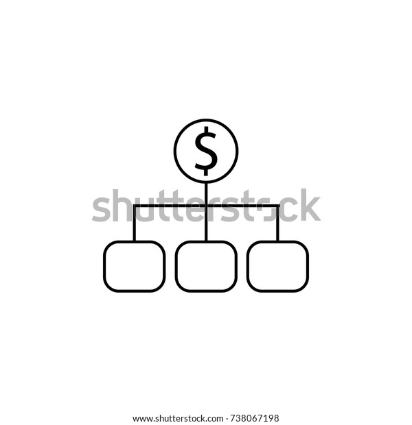 Financial assets diversification,\
interest return, income, investments icon on white\
background