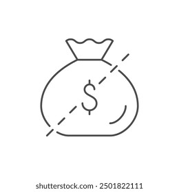 Financial assets separation line icon