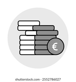 Elementos financieros – Pila de monedas que representan la riqueza y la inversión