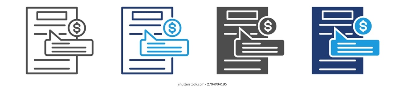 financial assistance icon set multiple style
