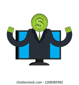 Financial assistant Online consultant. Cash Advises client. Money Business help service. Customer service support. Hotline operator advises client
