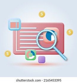 Financial audit cartoon style vector concept illustration