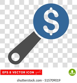 Financial Audit EPS vector icon. Illustration style is flat iconic bicolor cobalt and gray symbol.