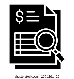 Financial Audit Icon Element For Design