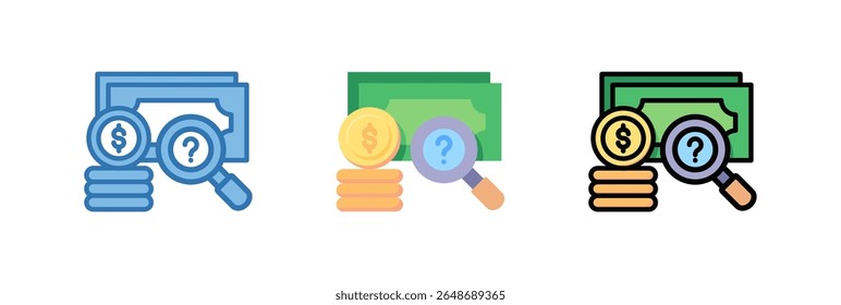 Elemento de icono de auditoría financiera para diseño