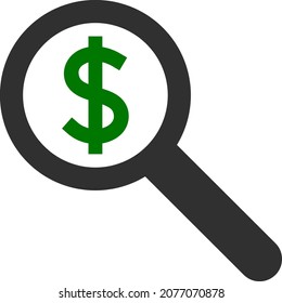 Icono de auditoría financiera con estilo plano. Imagen de icono aislada de la auditoría financiera vectorial en un fondo blanco.