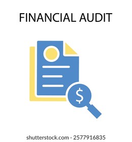 financial audit icon. vector.Editable stroke.linear style sign for use web design,logo.Symbol illustration.