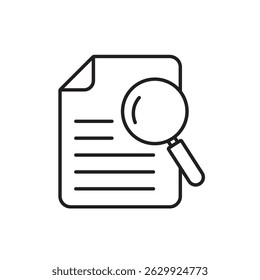 Financial audit line icon vector, with editable stroke, great for accounting apps, financial review tools, and compliance dashboards